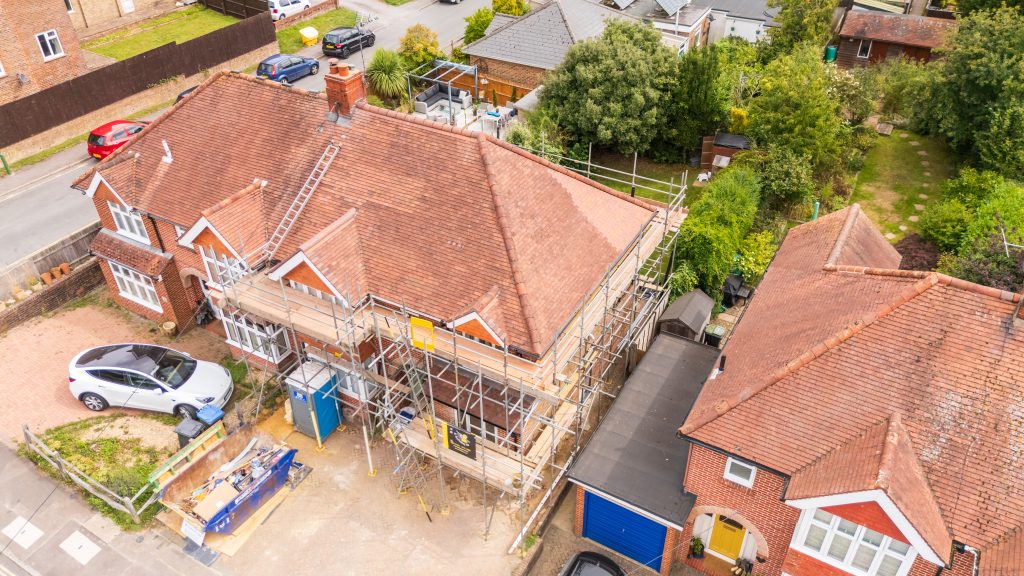 Double-storey side extension project